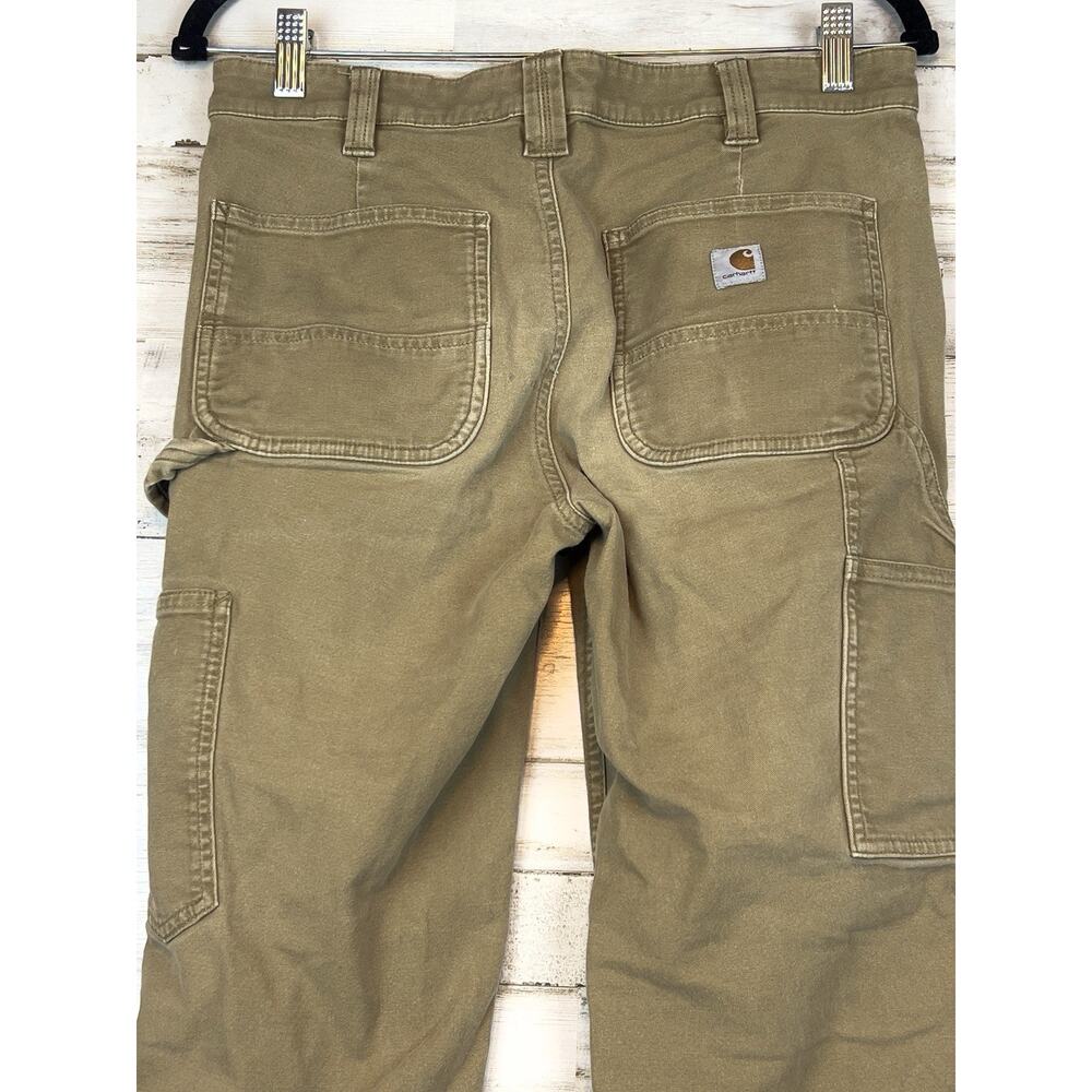 Carhartt 102080 Womens Loose Fit Canvas Carpenter Pants Beige Rugged 4 Short - Picture 4 of 11